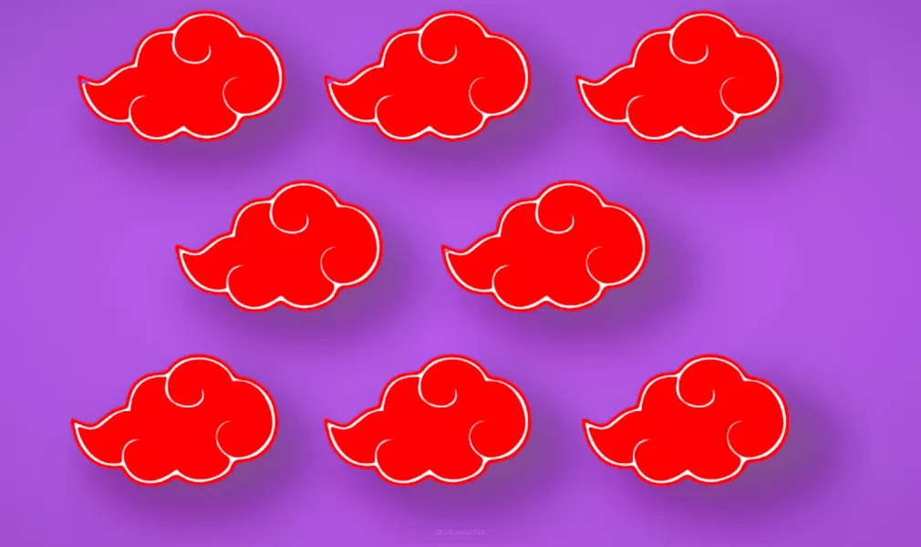 STICKER - AKATSUKI CLOUDS (8 szt.)