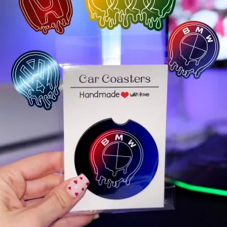 PODKŁADKA POD KUBEK/CAR COASTER - DRIPPING CAR LOGO - 2