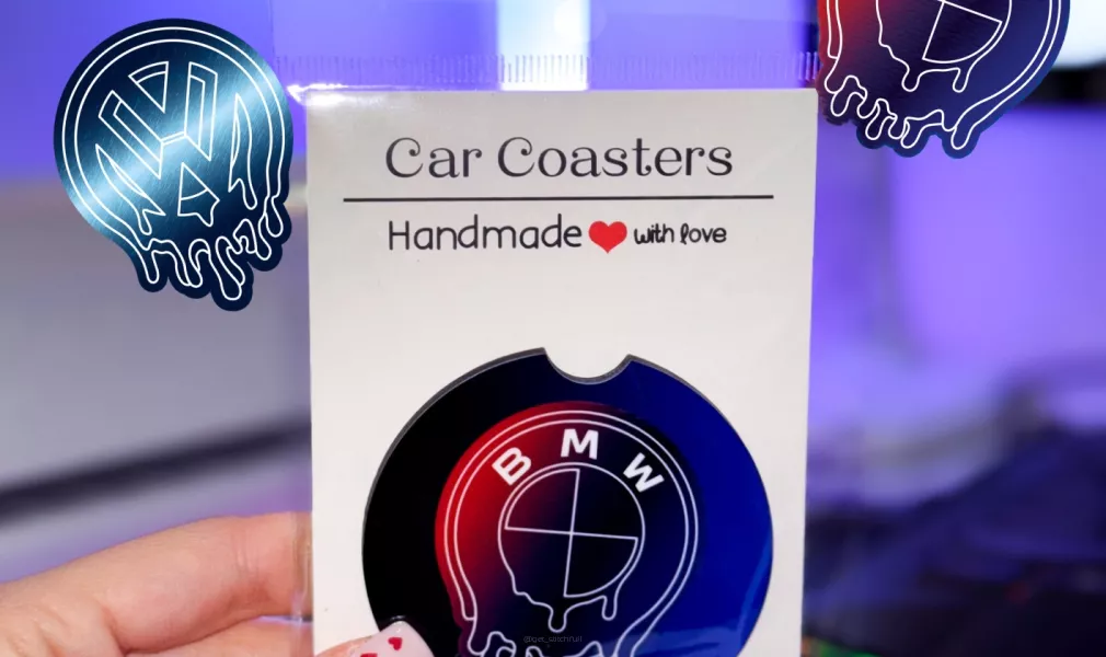 PODKŁADKA POD KUBEK/CAR COASTER - DRIPPING CAR LOGO  (2szt./2pcs.)