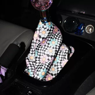 SHIFT BOOT COVER/OSŁONA DŹWIGNI ZMIANY BIEGÓW - FLOWER CHECKER - 2