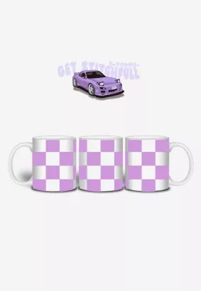 MUG/KUBEK -  VIOLET CHECKER