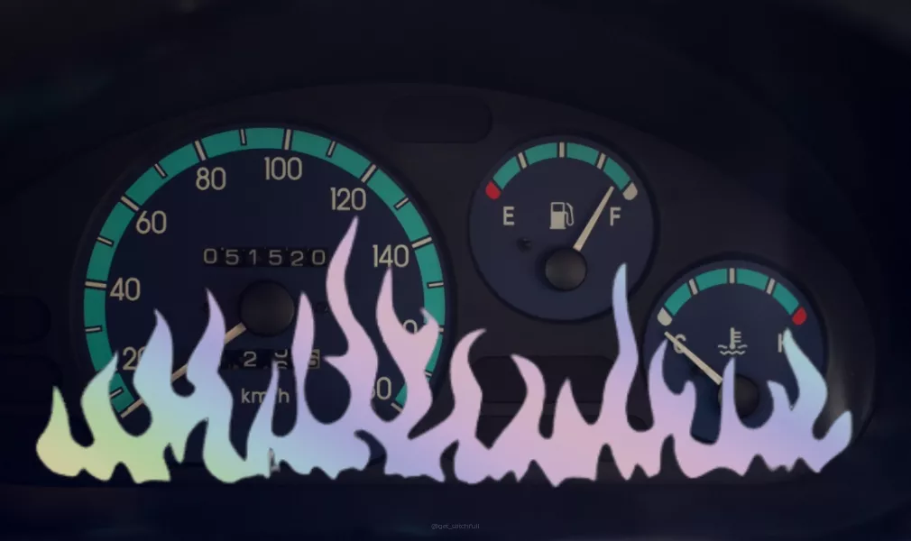 CAR DASHBOARD DECAL - FIRE