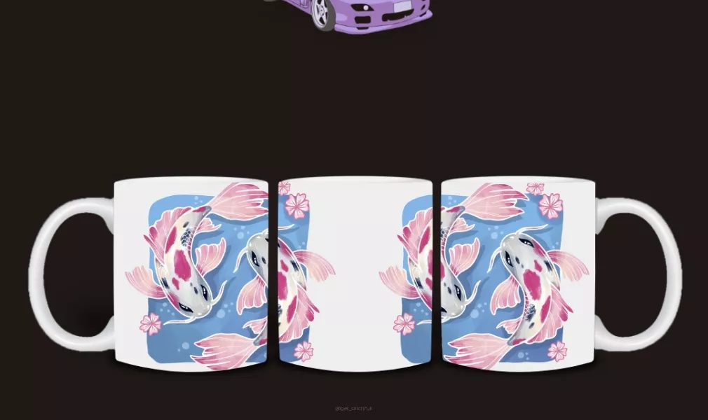 KUBEK/MUG 330ML - KOI FISH