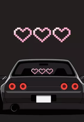 STICKER - PIXEL HEARTS