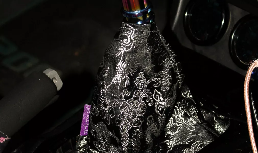 SHIFT BOOT COVER/OSŁONA DŹWIGNI ZMIANY BIEGÓW - JAPANESE DRAGON BLACK