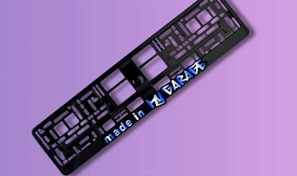 RAMKA TABLICY REJESTRACYJNEJ - made in MY GARAGE