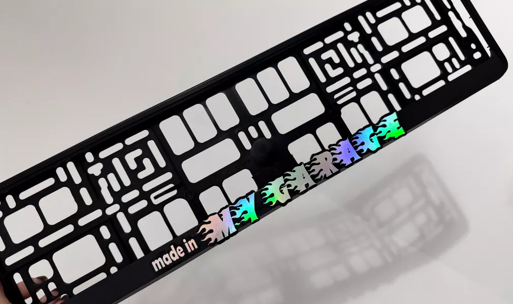 RAMKA TABLICY REJESTRACYJNEJ - made in MY GARAGE